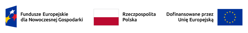 Zestawienie znaków: Fundusze Europejskie dla Nowoczesnej Gospodarki, Rzeczpospolita Polska, Dofinansowane przez Unię Europejską